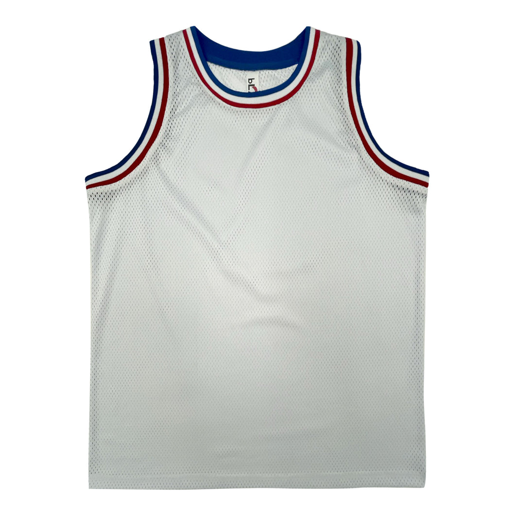 Basketball Jersey - White / Red / Blue