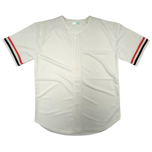 Baseball Jersey - OFF WHITE / ORANGE / BLACK