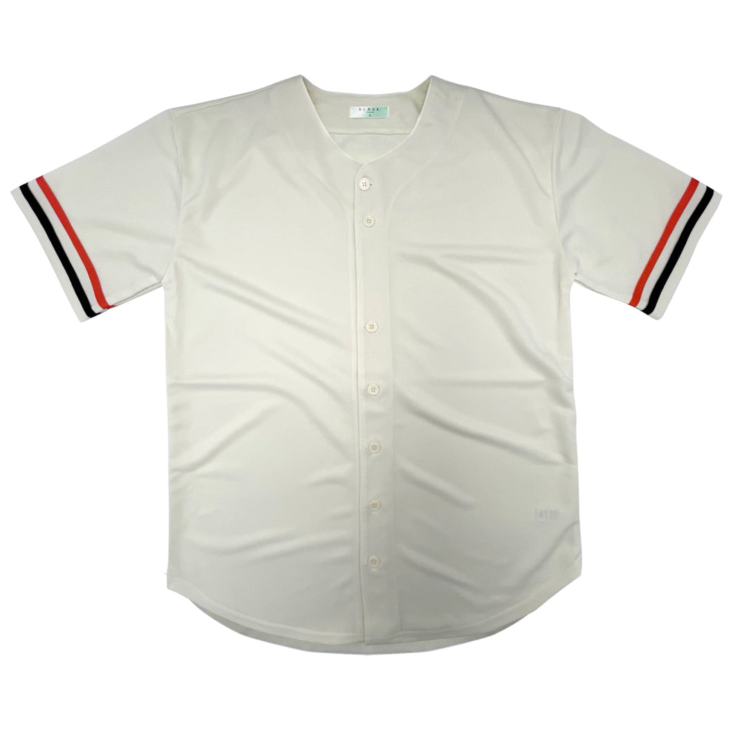 Baseball Jersey - OFF WHITE / ORANGE / BLACK