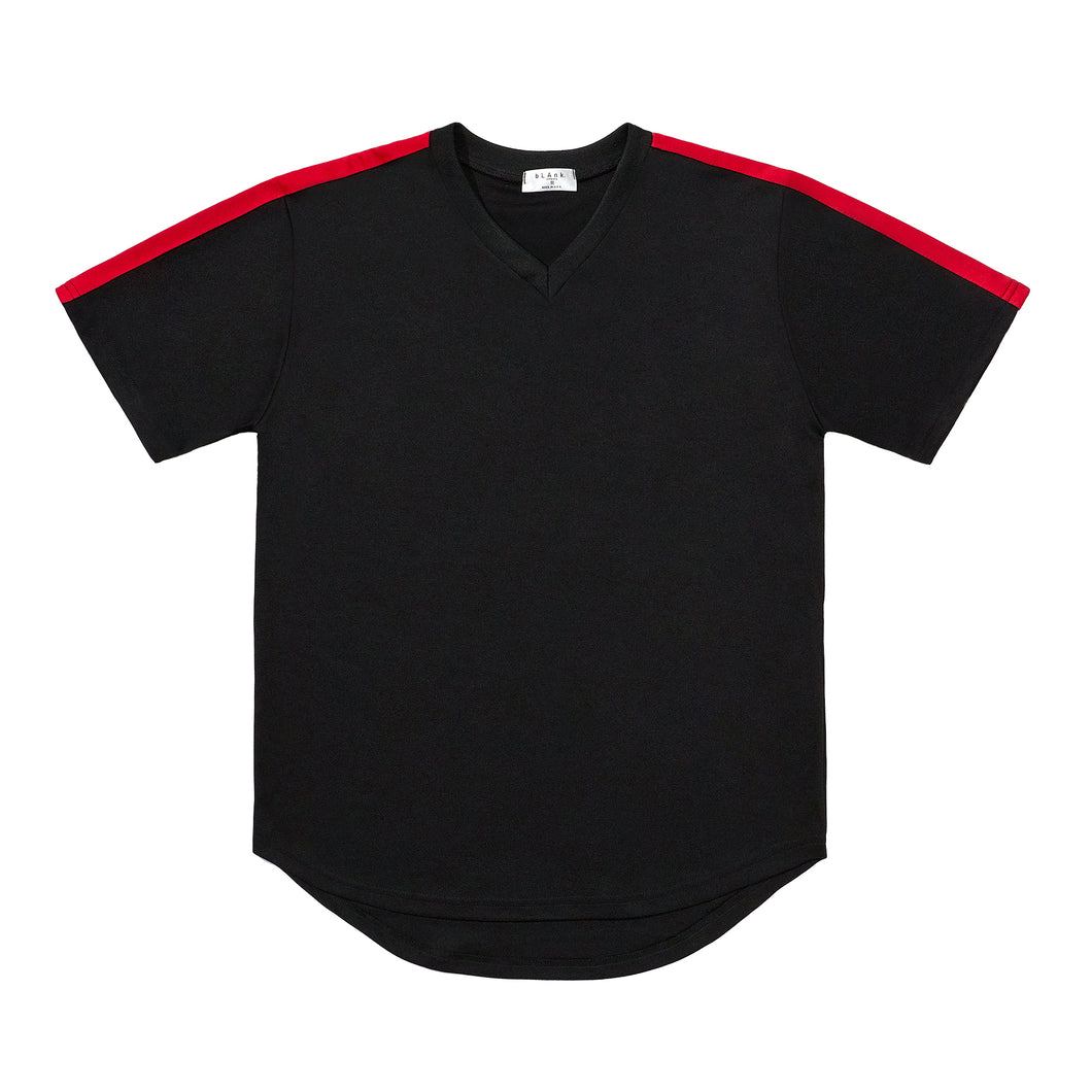 V-Neck Jersey - Black / Red