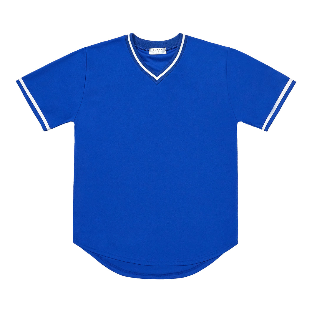V-Neck Jersey - Blue / White