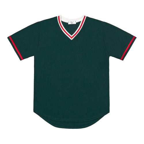 V-Neck Jersey - Green / Red / White
