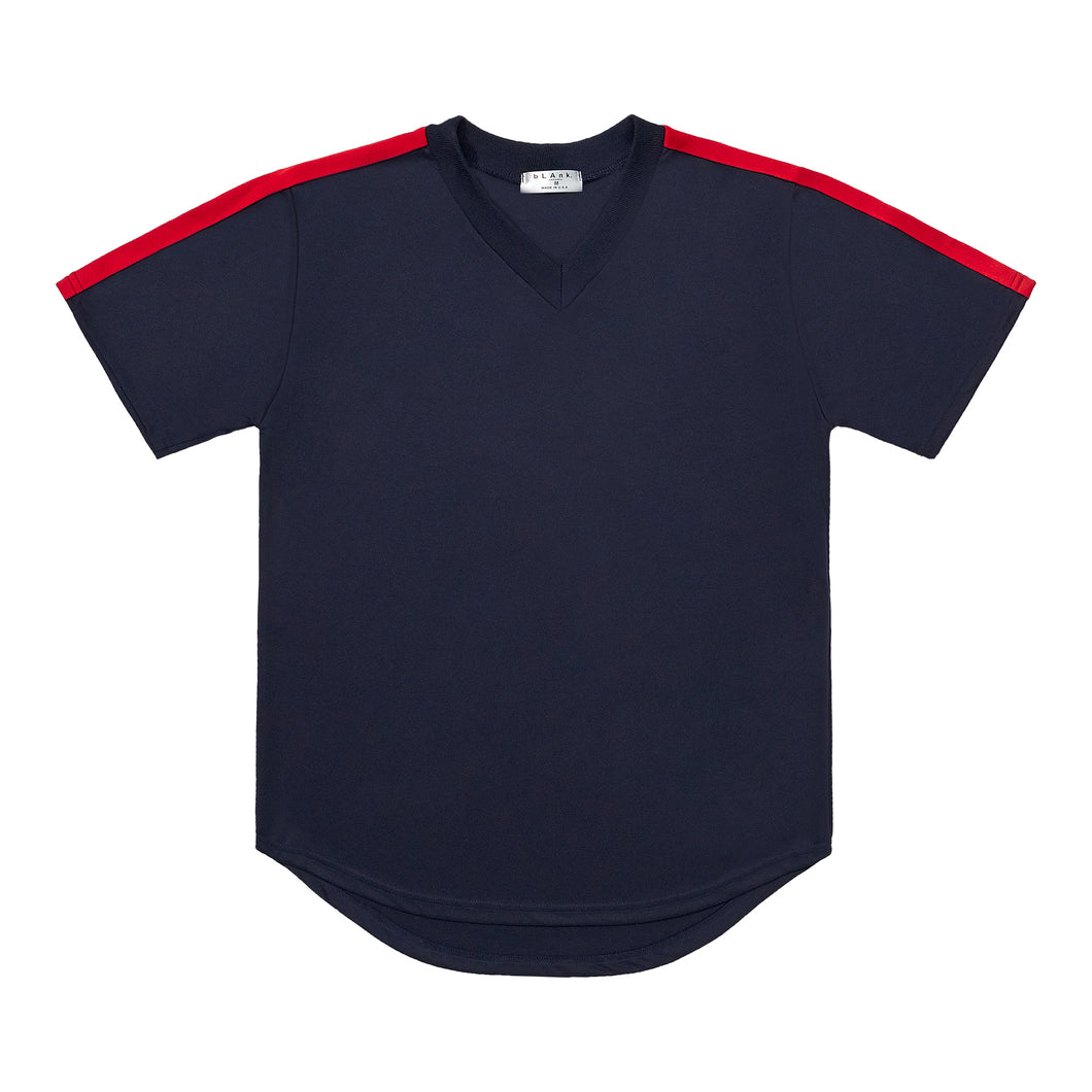 V-Neck Jersey - Navy / Red