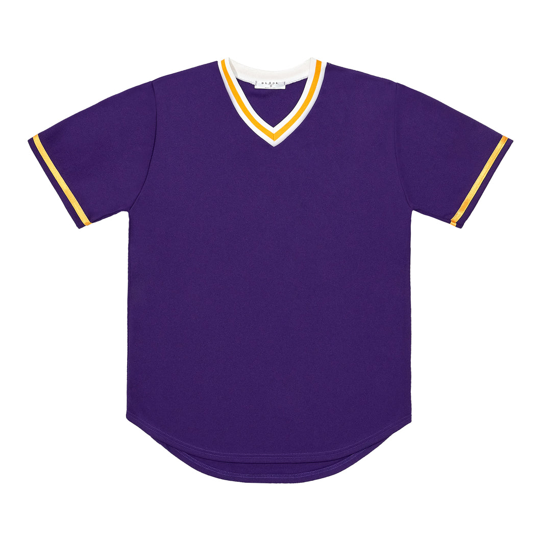 V-Neck Jersey - Purple / Gold / White