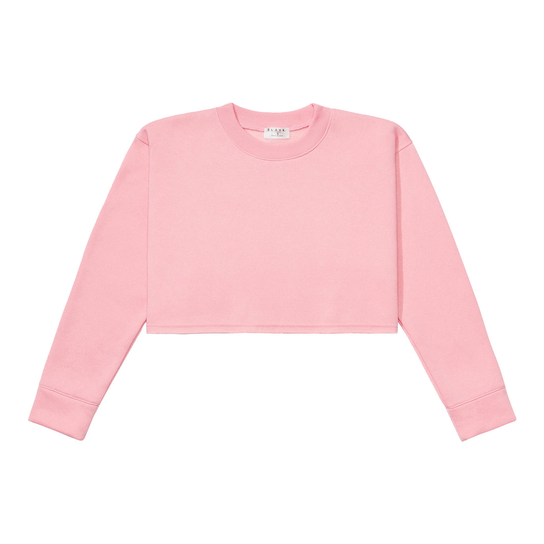 Crewneck Crop Top - Pink