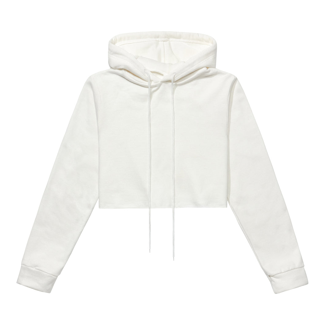 Heavyweight Hoodie Crop Top - Ivory