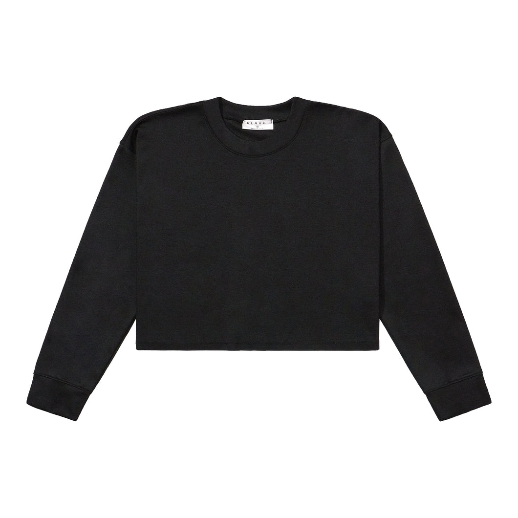 Crewneck Crop Top - Black